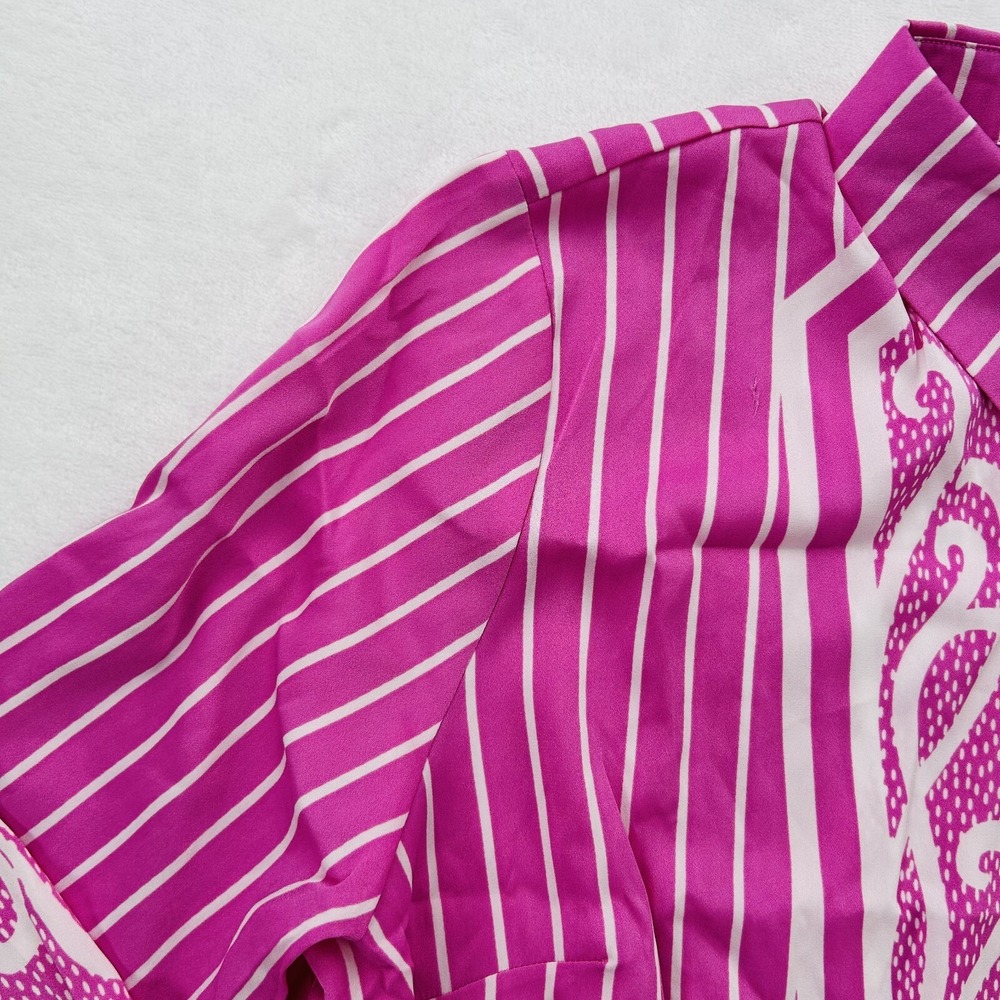 Bob Mackie Shirt Womens Extra Large Pink Button Up Western Cowboy Ladies NEW! - Picture 8 of 16